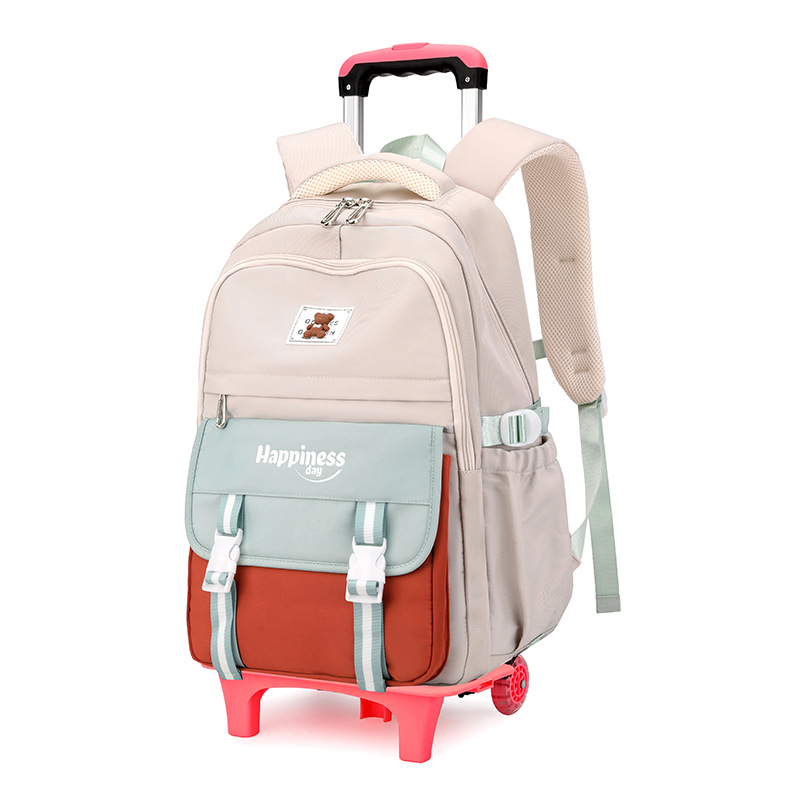 Nuevo pez natural escalera tracción mochila de escuela secundaria de gran capacidad desmontable una mochila de niños