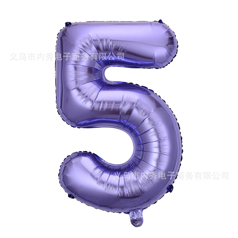 Versión americana verde digital flotante vacío globo de película de aluminio 32 pulgadas oro medio globo digital 34 pulgadas globo decoración al por mayor