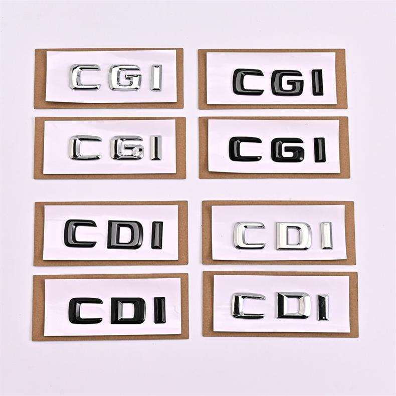 Old Mercedes-Benz turbocharger emblem, CGI car sticker, English modification car logo, diesel version, CDI lettering, rear tail emblem