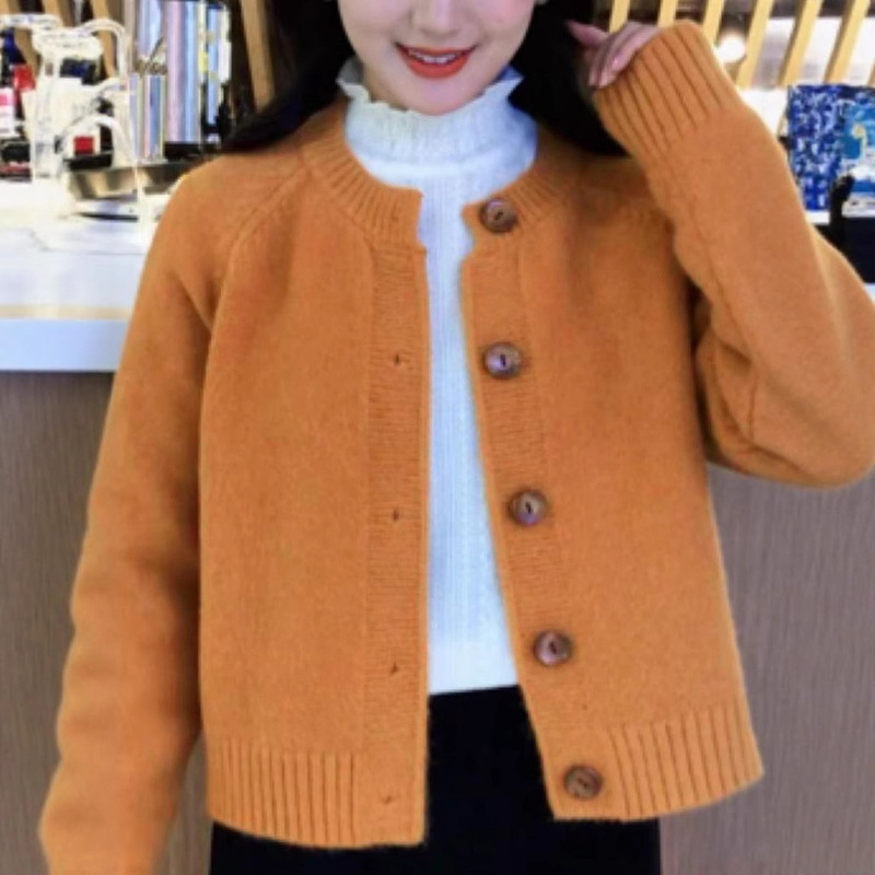 针织衫毛衣外套女装时尚洋气2025春秋新款小个子宽松显瘦长袖上衣|undefined
