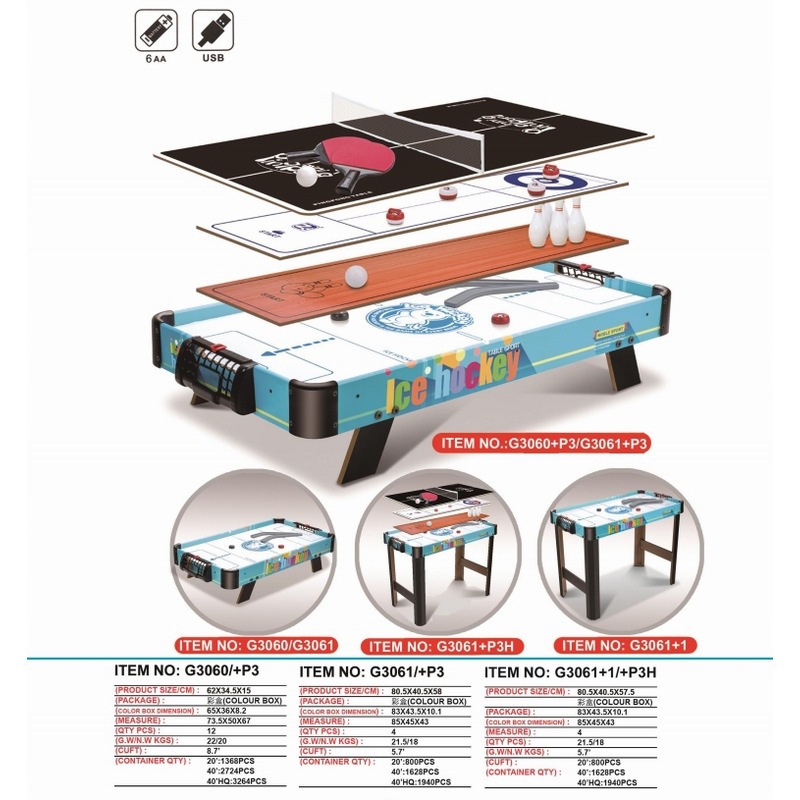 Cross-border 3 - en - 1 4 - en - 1 mesas de billar plegables multifuncionales, fútbol, hockey sobre hielo, mesa de tenis de mesa
