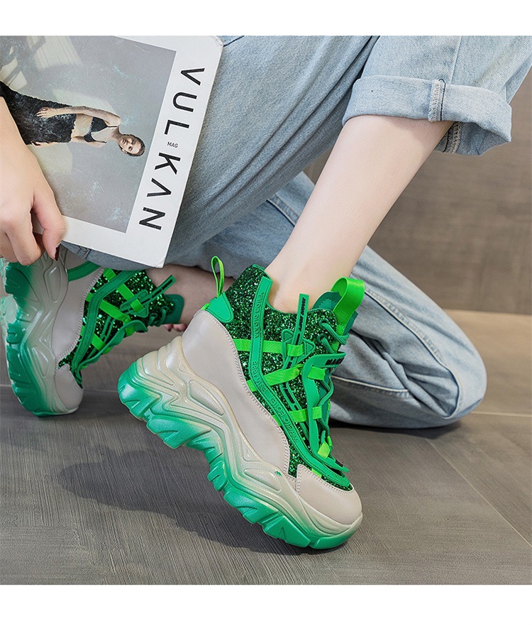 Giày sneaker nữ đế dày độn gót ẩn đính sequin xuân 2026 — M2269-1 Màu cà phê lót nhung, M2269-1 màu đen lót nhung, M2269-1 xanh lục lót nhung, M2269 màu tím một lớp bên trong chi tiết 22