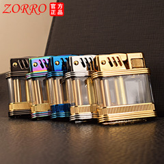 Zorro Kerosene Lighter Z716 Winter Light Transparent Ejection Transparent Chamber Men's Lighter Gift Wholesale