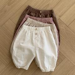韓国の幼児男の子シンプルな綿カジュアルクロップドパンツベビー夏多用途パンツ子供の新しい薄いスタイル