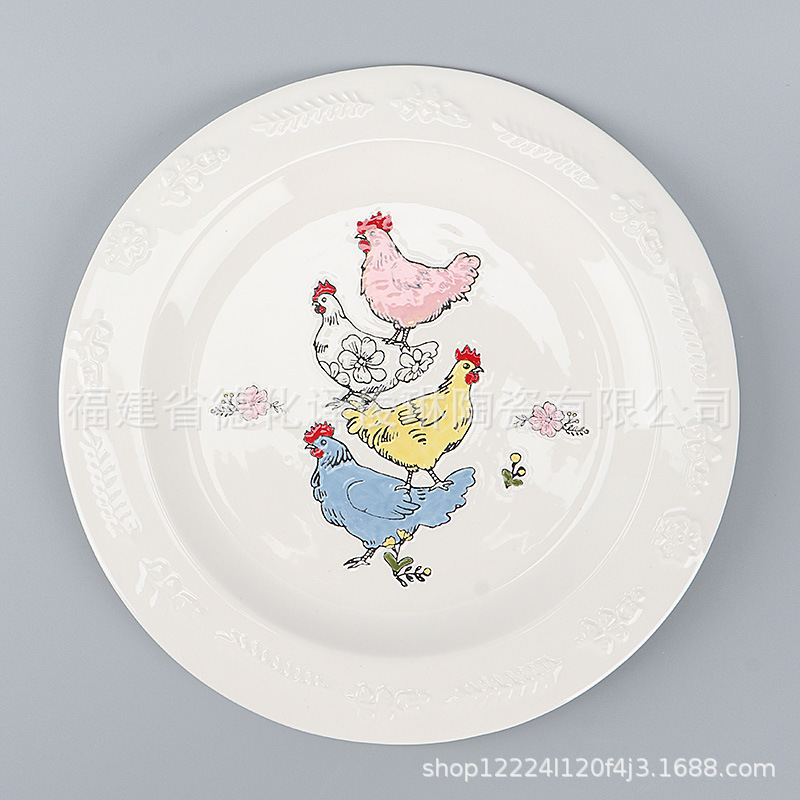 Easter Chick Half-Day Series Ceramic Garden Plate Flat Plate Snack Cake Plate Hotel Dumpling Plate Dessert Plate Easter Chick Half-Day Series Ceramic Garden Plate Flat Plate Snack Cake Plate Hotel Dumpling Plate Dessert Plate