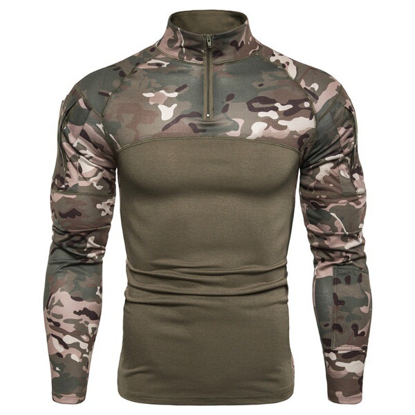 fashionable travel elastic camouflage autumn long-sleeve for gym