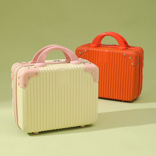 Retro 14-inch cosmetic case mini suitcase small suitcase souvenir password suitcase storage cosmetic bag