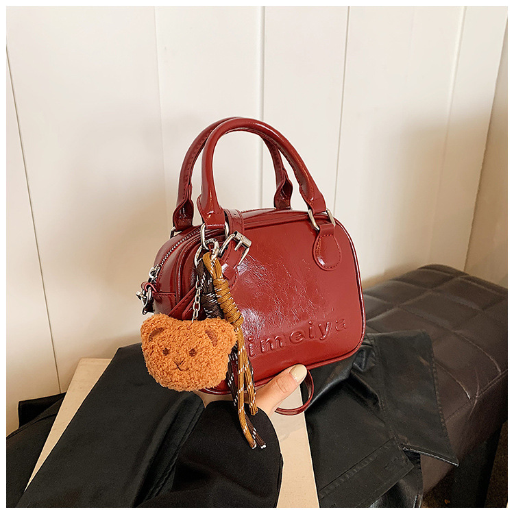 Luxury Vintage Mini Bag For Women 2024 New Autumn/Winter Trendy Versatile Crossbody Bag Popular Bowling Handbag - Thumbnail 6