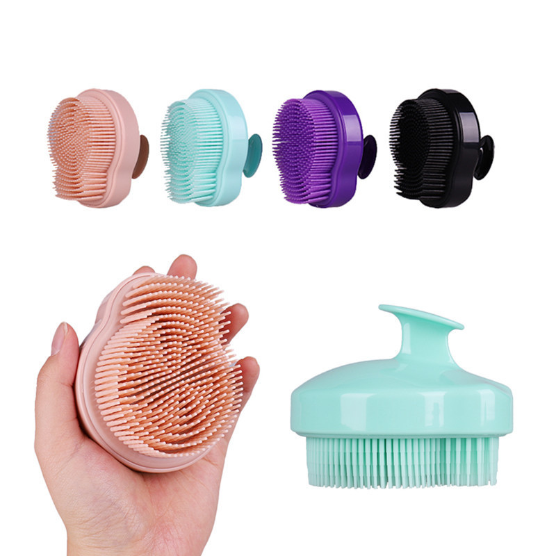 Silicone Bath Brush Long Hair Brush Exfoliating Foaming Scrubber Body Bath Brush with Handle Amazon Style