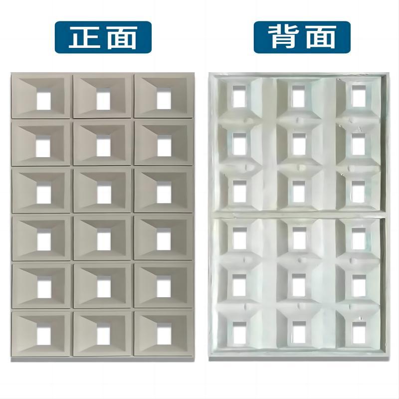 Componentes de cemento de pu, cuadrícula de nueve cuadrados, pared de fondo de doble cara, decoración de arte, red, fondo rojo, partición, ladrillo hueco, ladrillo hueco