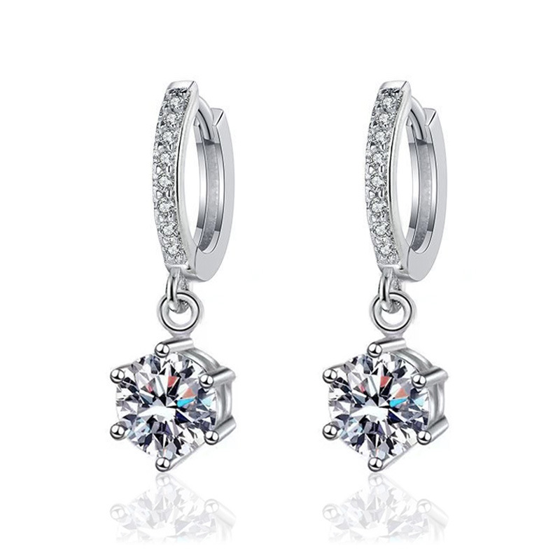 E53 six claw earrings [1 carat]