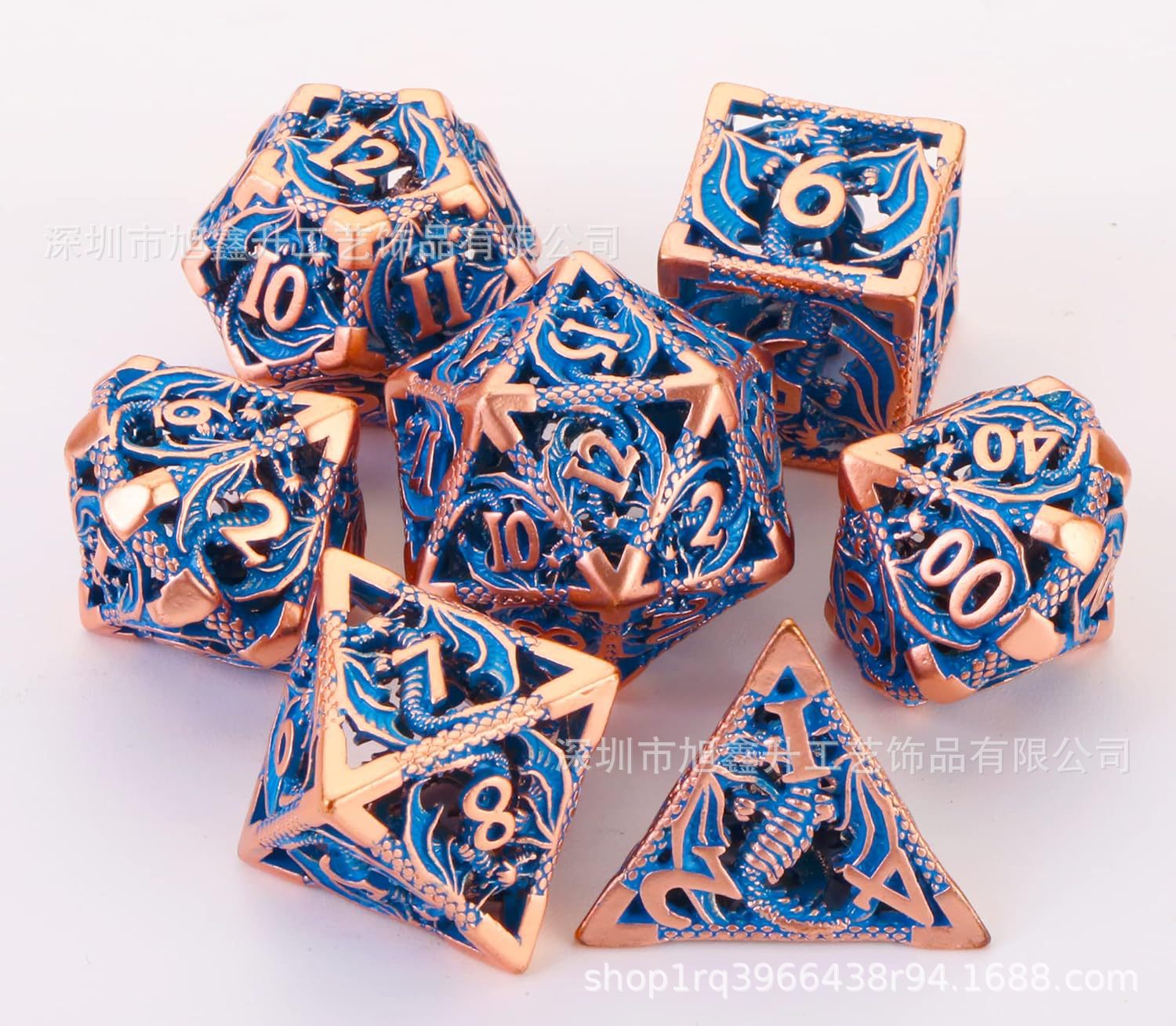 Kesulu metal hueco dragón Dados DND dragón y ciudad subterránea corriendo grupo juego de mesa multi-Cara dados digitales al por mayor D20