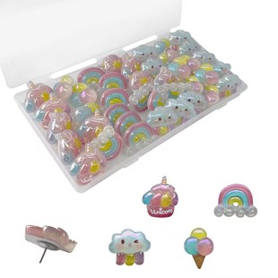 Cross-border Cute Rainbow Cloud Pin Creative Message Board Photo Wall Decorative Fixed Pin Tack Wholesale