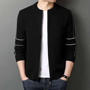 2025 Spring New Men's Knitted Sweater Casual Cardigan Men's Long Sleeve Sweater Jacket Dropshipping F1630