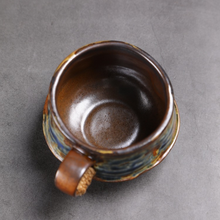 Ceramic Cup And Saucer Set Minimalist Creative Tea Coffee Mugs_voghion.com