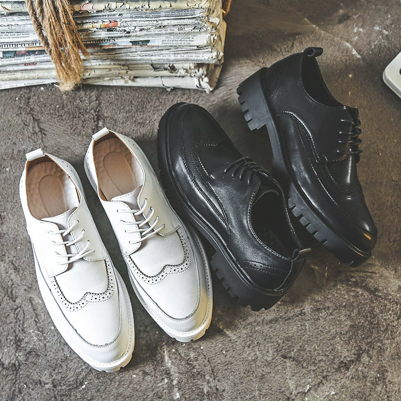 Кожаная обувь Мужская обувь Brock Британская Повседневная модная деловая официальная одежда Увеличивающий рост Молодежный костюм Свадебная обувь PX92