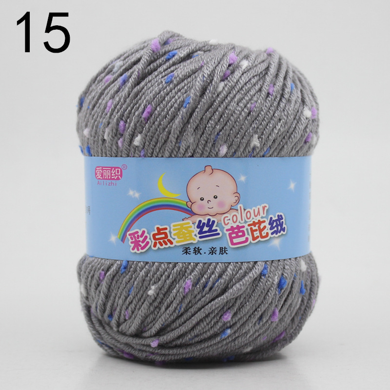 Puntos de color gorro terciopelo leche algodón lana bola hilo bebé niños suéter ganchillo gancho zapatos DIY material tejido a mano paquete