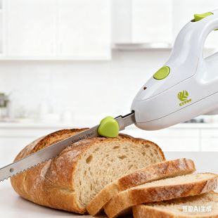Cross-Border E-Commerce Electric Bread Knife Baking Stainless Steel Serrated Knife Bread Cutting Knife Saw Meat Knife Sponge Cutting Knife