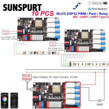 ESP32 WLED����LED�òʵƴ��������������MIC����2811/12/13 PWM