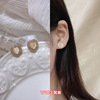 Ear clips, mosquito coil from pearl, retro earrings, no pierced ears
