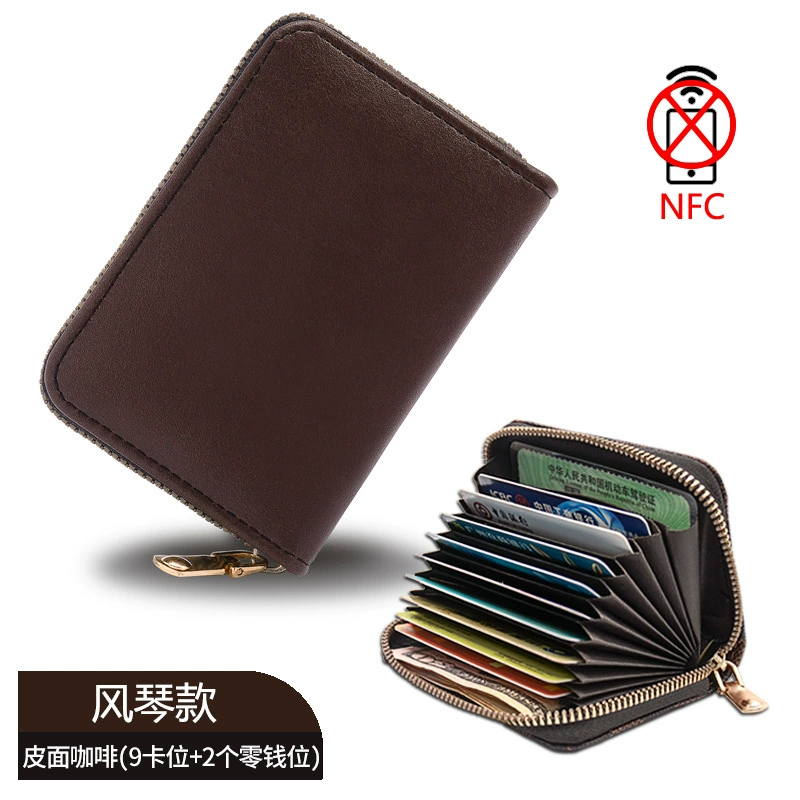 Clsso Organ Card Holder Wallet with Zipper - Korean Style Men's Card Organizer Set