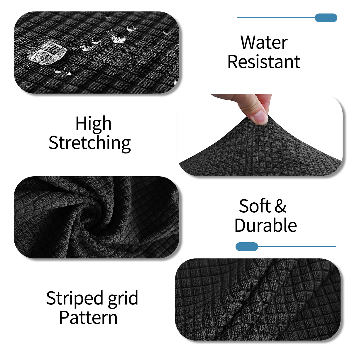 Amazon transfronteriza impermeable agitación de lana nueva cubierta de silla de arco elástica granos de maíz de alto reposabrazos cubierta de silla de comedor de hotel de forma especial