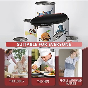 New Electric Can Opener Kitchen Automatic Bottle Opener Multifunctional Can Opener Aluminum Can Easy-Open Can Opener