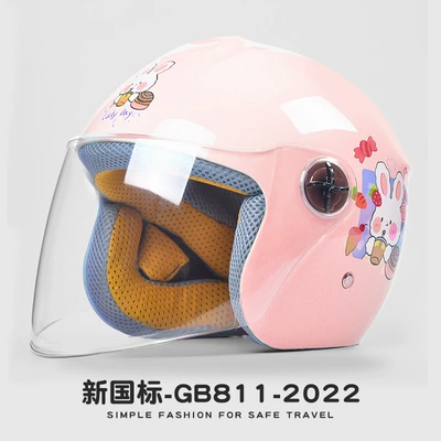 Year Round 3C Certified Safety — Motosiklet kaskı (dəbilqə) - strawberry-rabbit-new-national-standard-gb811-2022-one-size-fits-all-suitable-for-ages-3-16