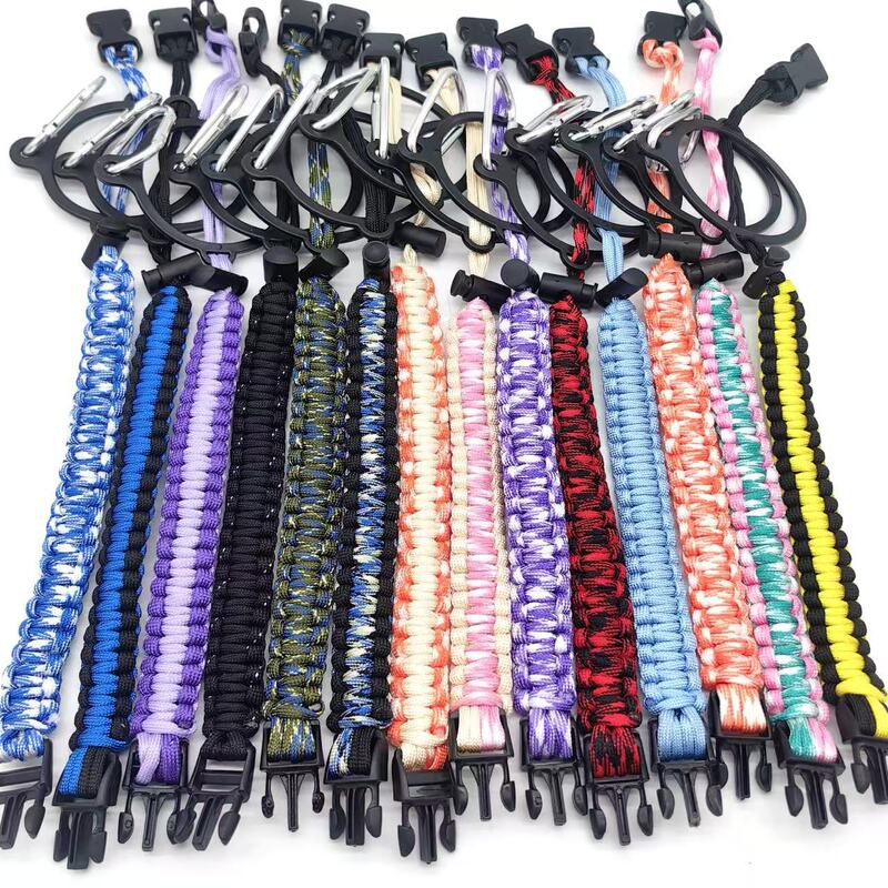 Hydro Flask Cup Rope Insulated Cup Outdoor Sports Carrying Rope Paracord Woven Large Water Bottle with Paracord Handle