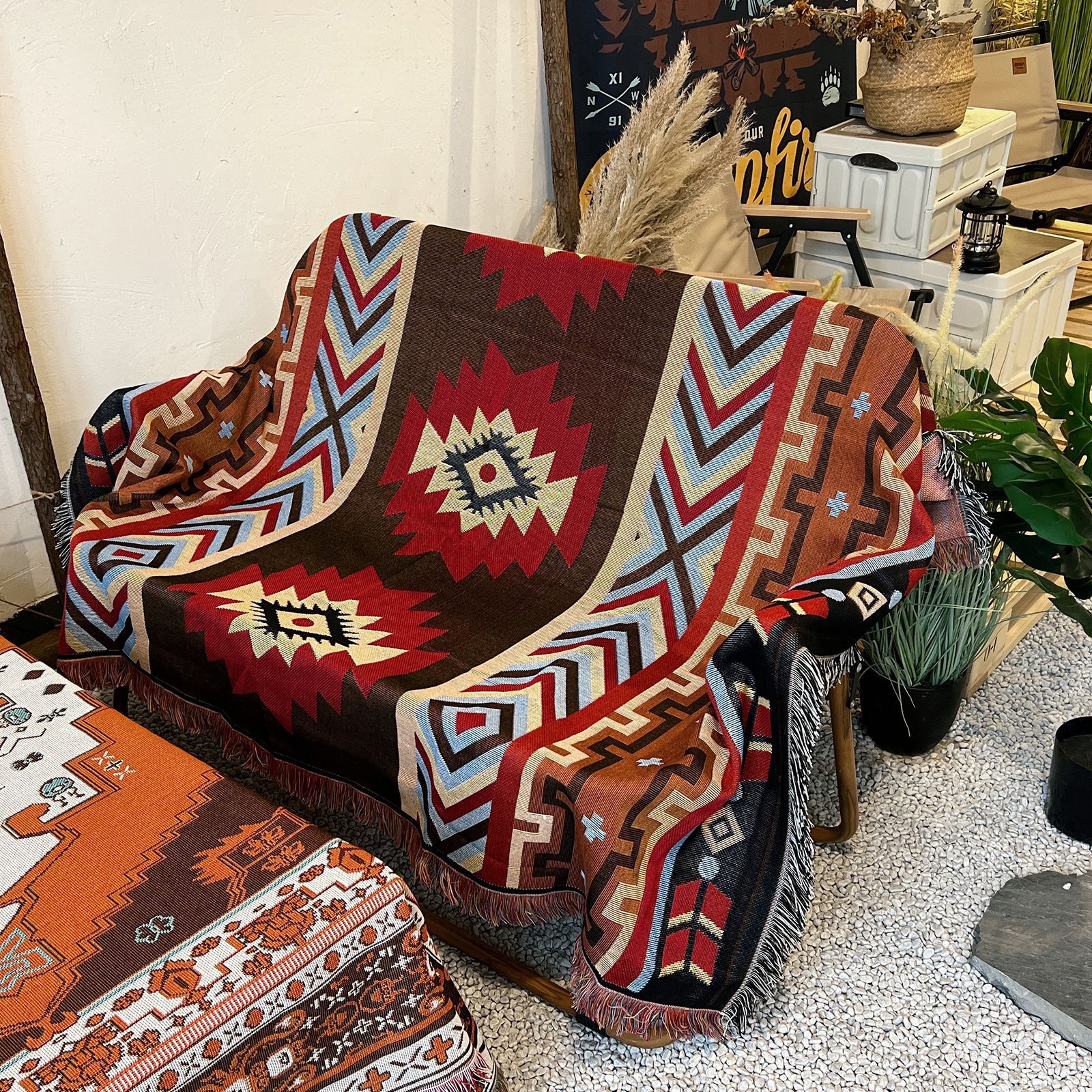 430g Weight carpet, blanket Home Textiles & Decor Type Cotton Nitrile Blend Material Geometric Pattern Casual Style Casual Geometric Cotton Nitrile Blend Carpet Blanket Artificial Decorations 16