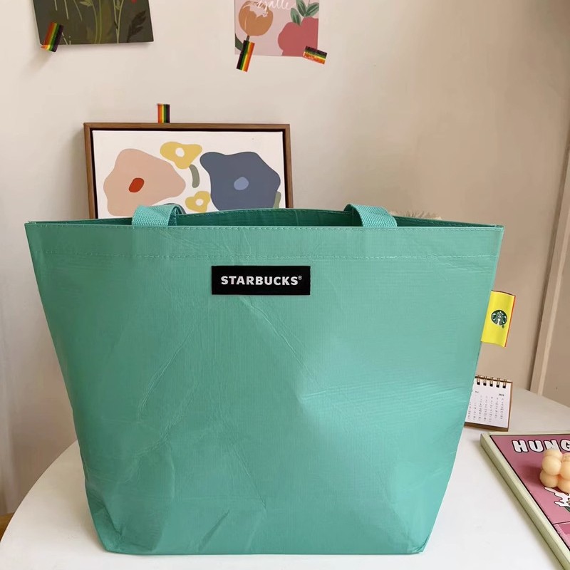 厂家供应绿色大号杜邦纸手提袋可印刷logo有底无侧大容量购物袋