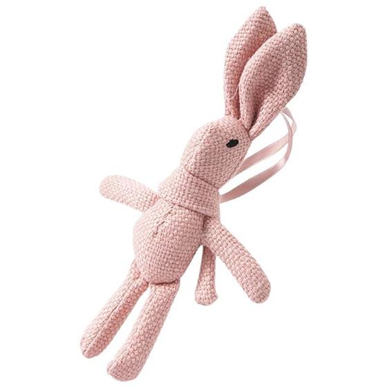 Creative wishing rabbit plush toy pendant linen rabbit key chain doll bag pendant wholesale girls small gift