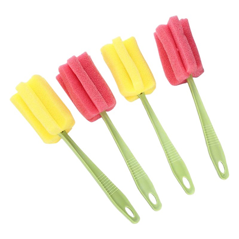 Long Handle Sponge Cup Brush Thermos Cup Glass Cup Cleaning Brush Bottle Brush Cup Cleaning Brush Spot Wholesale