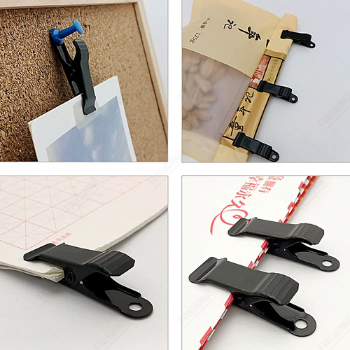 Direct selling metal anti-nozzle clip black anti-nozzle clip photo clip binding small crocodile clip accessories complete styles