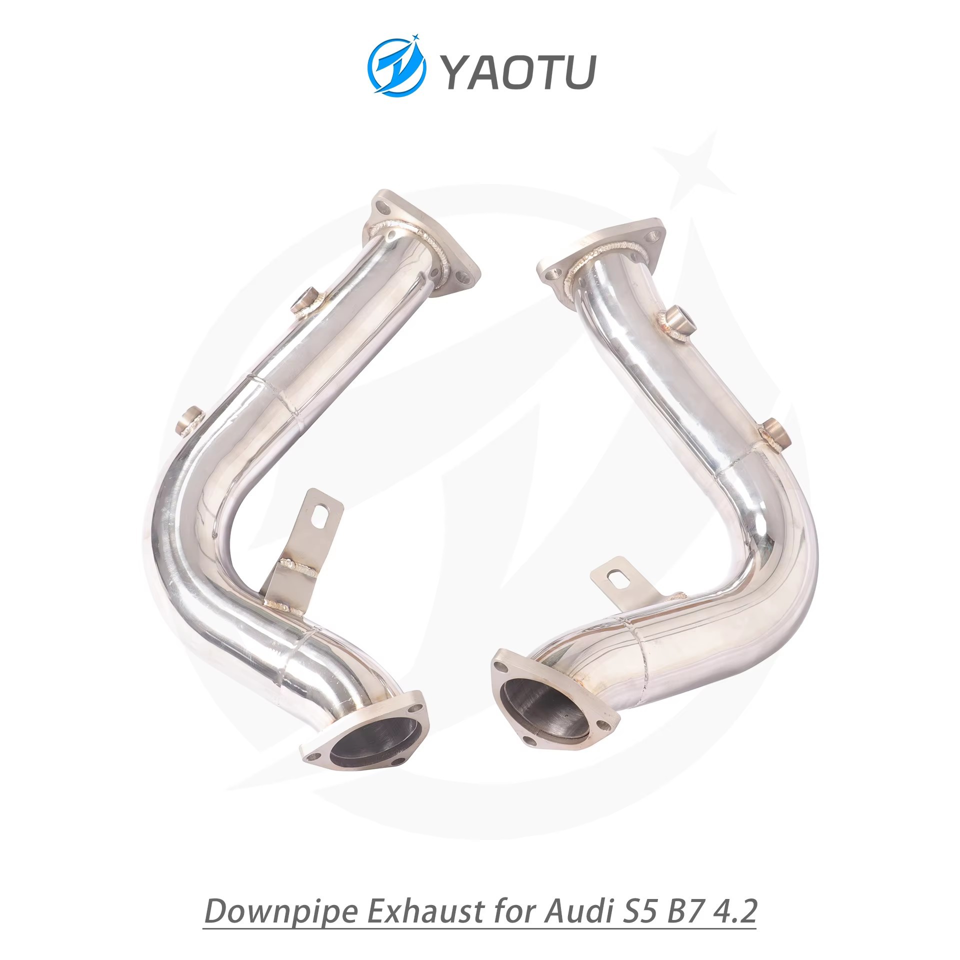 Suitable for Audi S5 B8 Coupe 4.2L Stainless Steel Polished Downpipe High Performance Exhaust Pipe