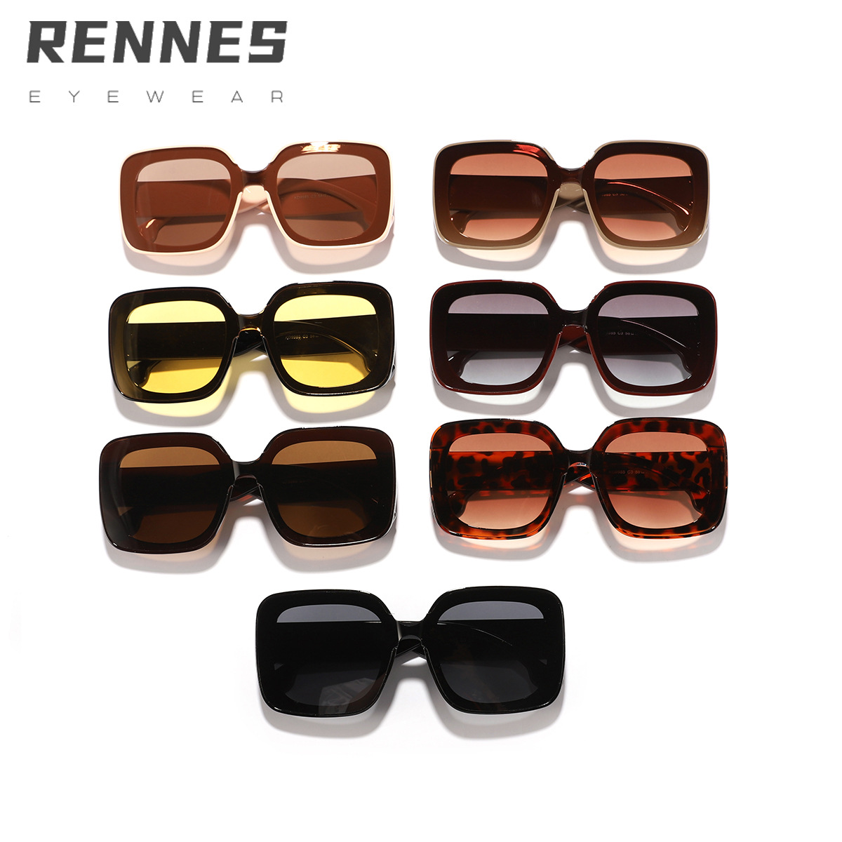 Gafas de sol retro cuadradas europeas y americanas 2024 celebridades de Internet transfronterizas con el mismo estilo