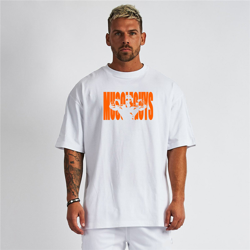 American High Street Infinite Loop Short-Sleeved Men's Summer Letter Embroidered Small Off-Shoulder T-Shirt Loose Large Size Pure Cotton American High Street Infinite Loop Short-Sleeved Men's Summer Letter Embroidered Small Off-Shoulder T-Shirt Loose Large Size Pure Cotton
