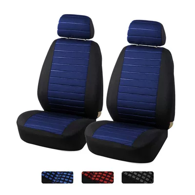Universal seat cover Covers, Jacquard Fabric Seat Cushions - blue-double-front-seat-universal-size