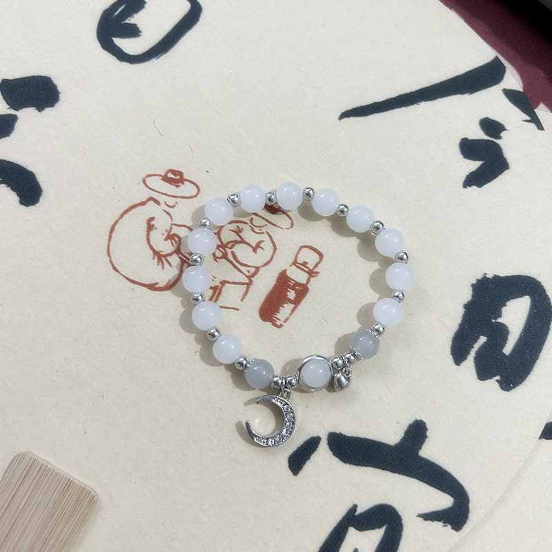 新しい中国風の古代スタイルのビーズ弾性ロープブレスレット甘い女の子ガラスビーズブレスレットナイトマーケットの屋台卸売ハンドアクセサリー|undefined