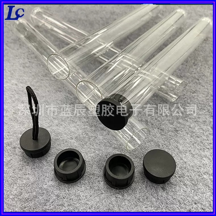 源头工厂PVCPC化妆工具管盖子带绳带挂钩清洁耳洞线防潮密封包装
