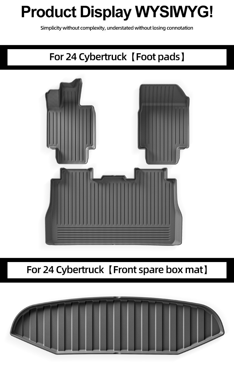 TPE Floor Mats for Tesla Cybertruck 2024
