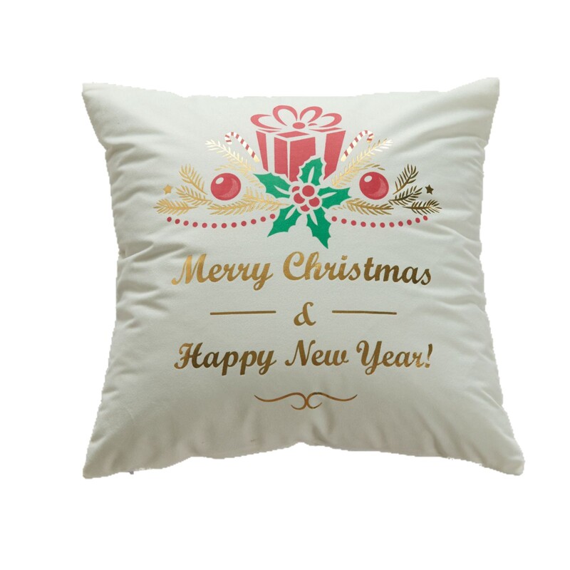 2025 新製品クロスボーダーサプライクリスマスホットスタンピングシンプルな枕カバークリスマスパターンファッションリビングルームベッドルーム枕|undefined