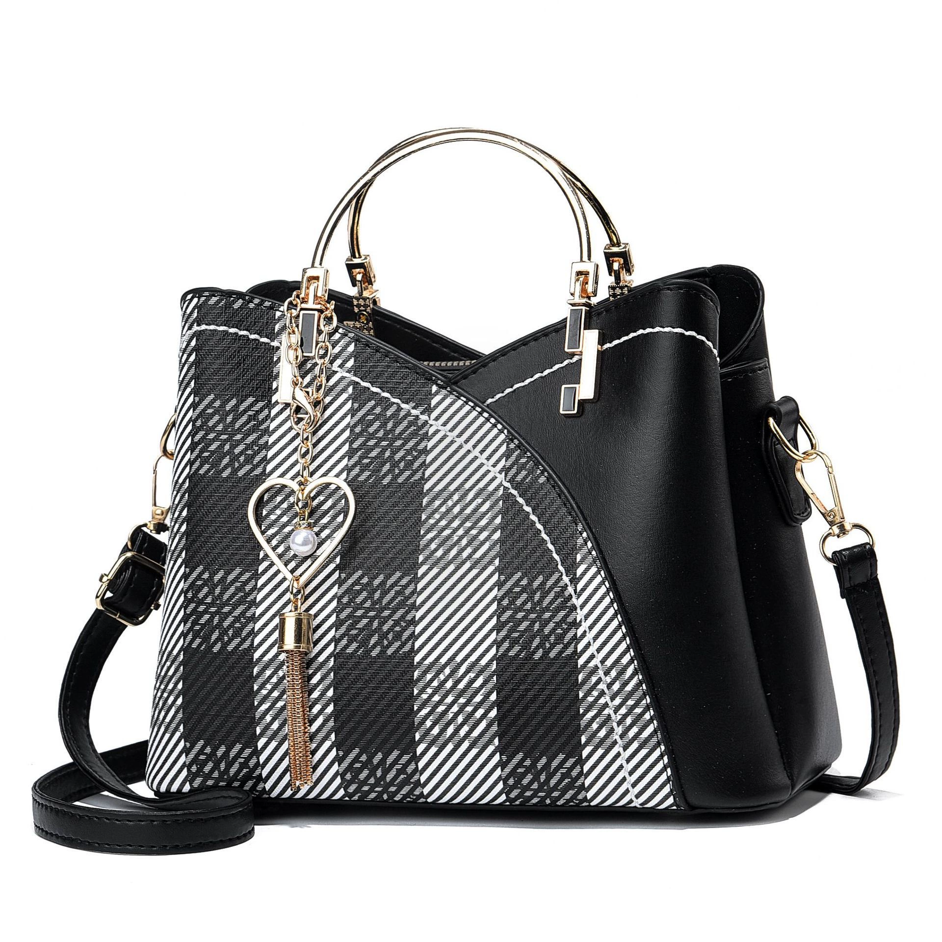 Capacious retro fashionable universal bag, high-end
