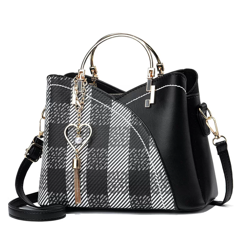 Capacious retro fashionable universal bag, high-end