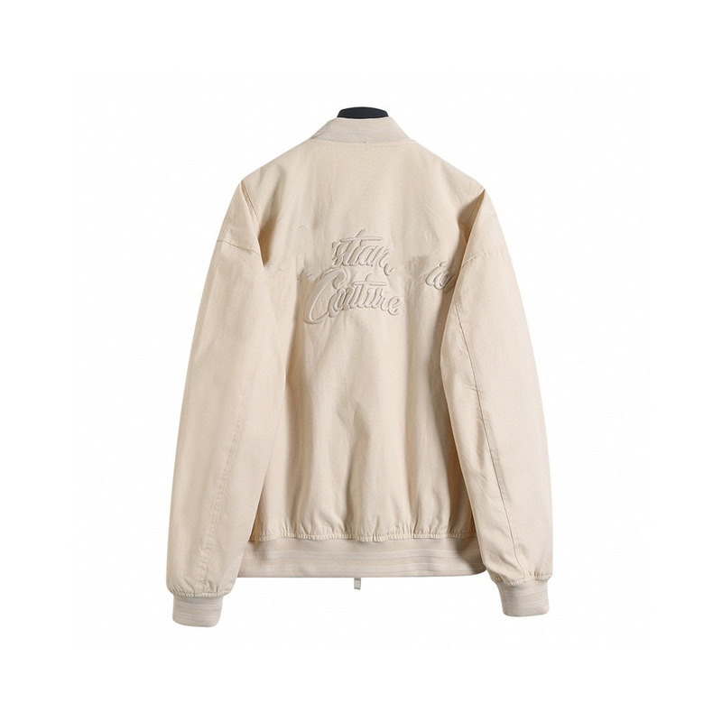 Gaoding Men's and Women's 1947 Chest Logo Toothbrush Embroidered Back Embroidered Baseball Suit Jacket Coat Loose Daily