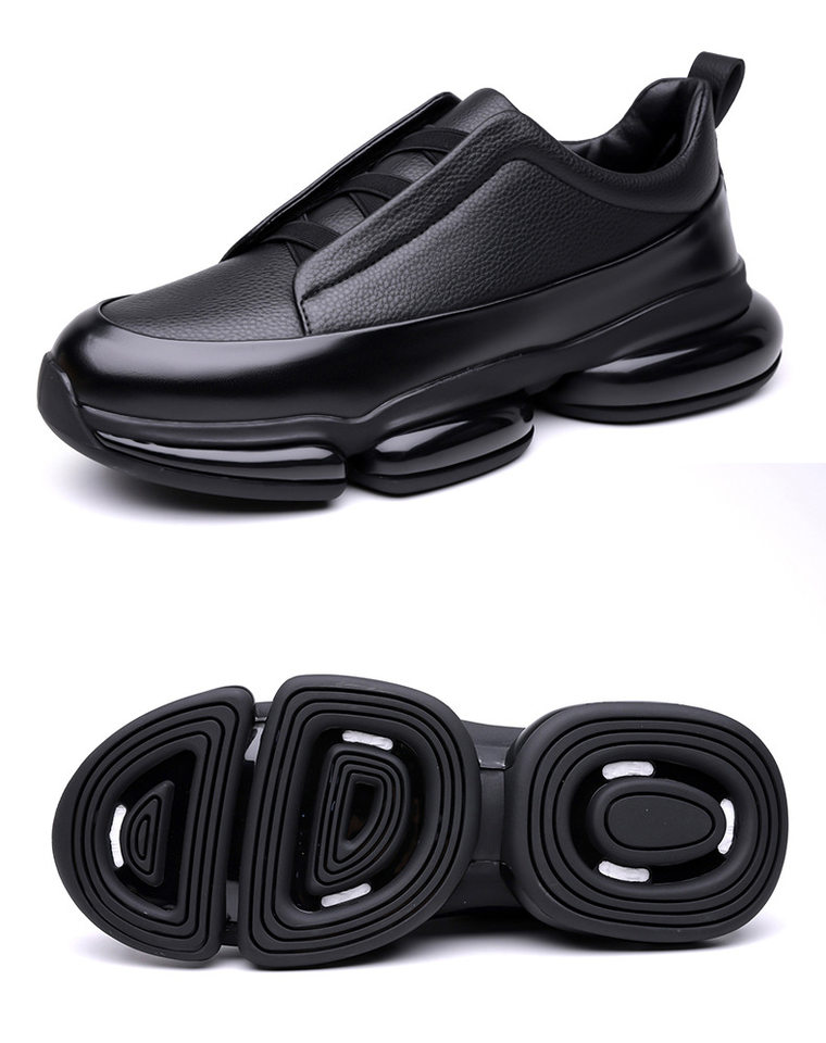 Giày thể thao nam cổ cao dáng sneaker buộc dây, đế bằng chống trơn trượt, thoáng khí — Màu đen, màu xanh chi tiết 20