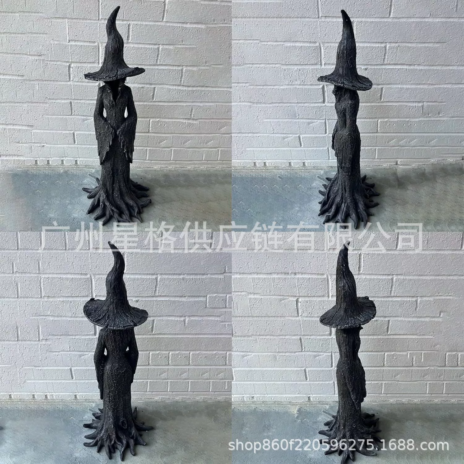 Cross-border Cracker Barrel Witch Statue Mysterious Witch Statue Decoration in Tree Root Robe