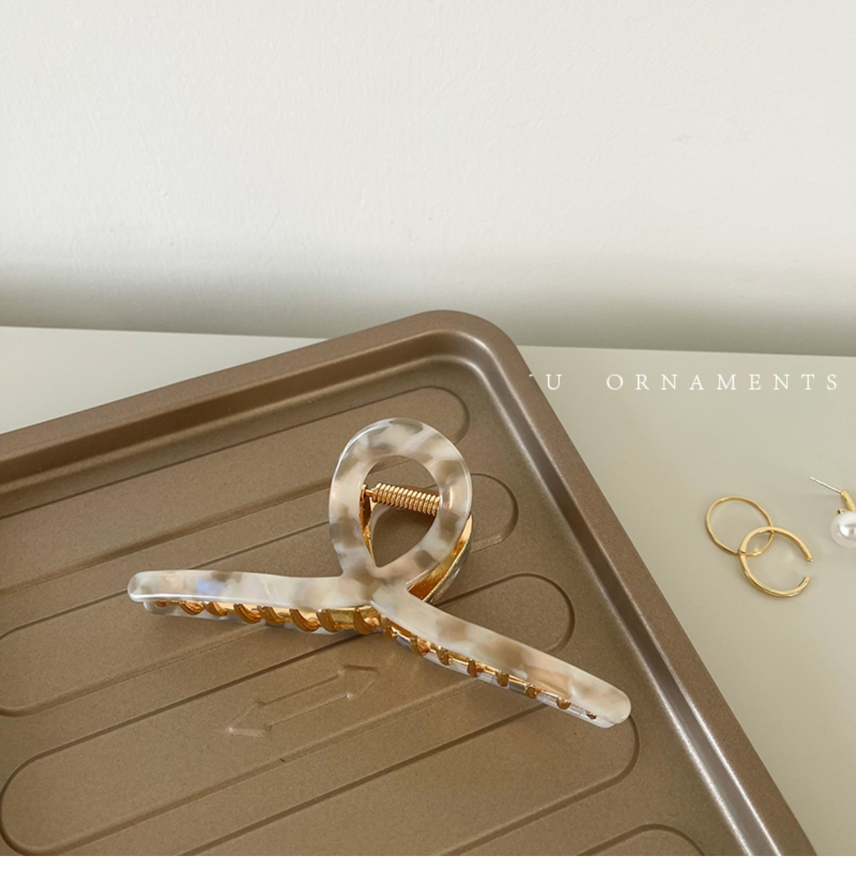 Stor hårklämma för damer elegant acetat grip sommarstil_voghion.com