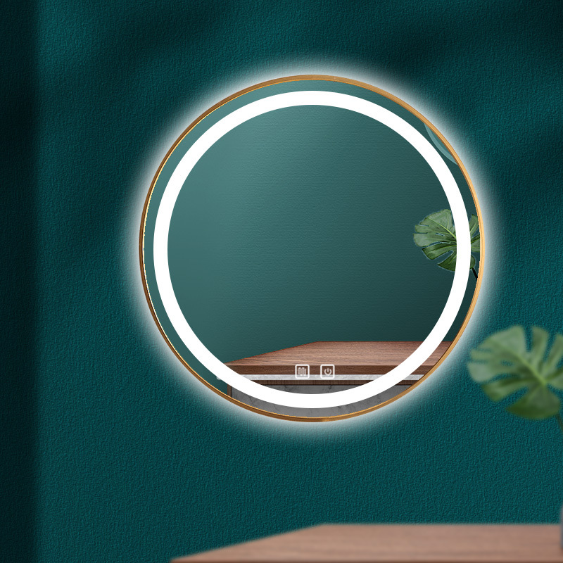 Espejo inteligente de baño de aluminio marco LED pantalla táctil pared espejo de baño inodoro anti-smog Sendai 1