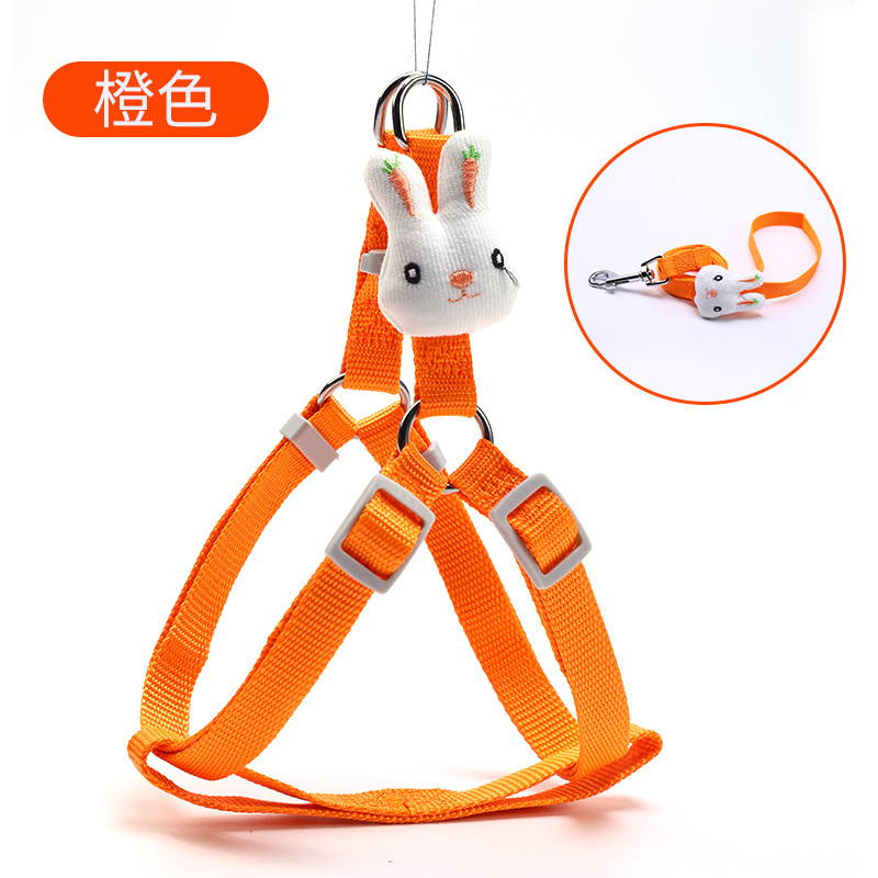 Cuerda de perro mascota correa de hombro ajustable correa de pecho de perro pequeño y mediano perro de dibujos animados anti-rotura chaleco cuerda de tracción